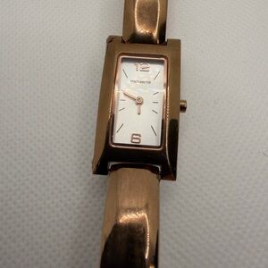 Michael Hill Rose Gold-Tone Rectangular Watch
